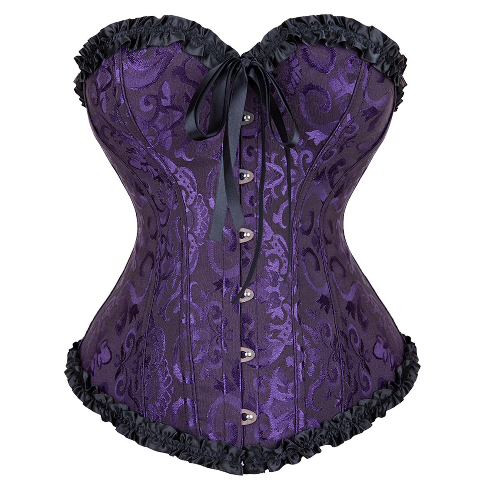 5794 Renaissance Corset Tops  Purple Corsets Plus Size Halloween Costumes